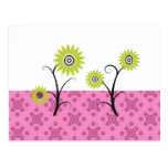 Abstract Flower Garden Postcard