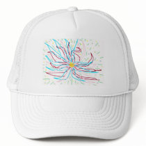 Abstract Flower Hat