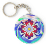 Abstract flower keychains
