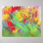 Abstract Flowers Print