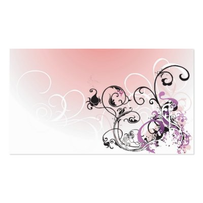 Abstract flowers Profile Card Business Cards by coconutpie