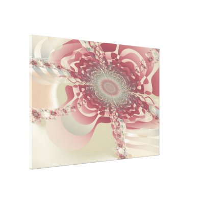 Abstract Flowers Wrapped Canvas by KittyAnnStudio