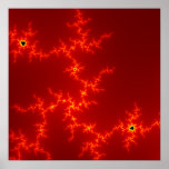 Abstract  fractal fire Poster posters