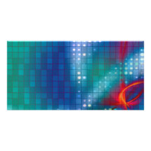 Abstract Fractal Grid Background Photo Card Template