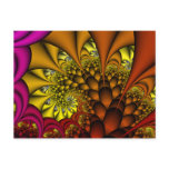 Abstract Fractal Postcard: Fiery Caverns