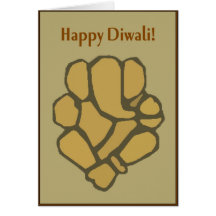 Abstract Ganesh Diwali Card