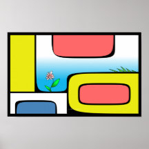 Abstract garden poster