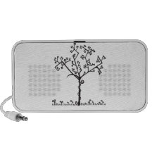 Abstract Geometric Winter Tree iPod Speaker