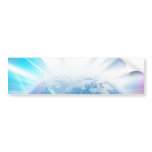 Abstract Glowing Earth Illustration bumper stickers