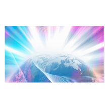 Abstract Glowing Earth Illustration Business Card Templates