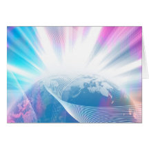 Abstract Glowing Earth Illustration Cards