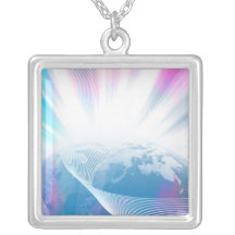 Abstract Glowing Earth Illustration Jewelry