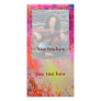 ABSTRACT GOLD SWIRLS , soft yellow pink purple red Photo Card Template