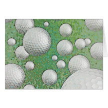 ABSTRACT GOLF BALLS CARD