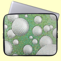 ABSTRACT GOLF BALLS laptop sleeves
