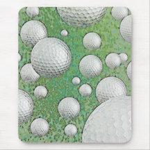 ABSTRACT GOLF BALLS MOUSE PADS
