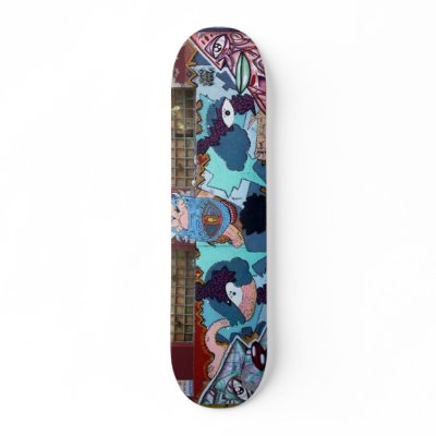 Abstract Graffiti Broken Windows Skateboards by mannysThoughts