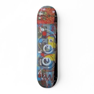Abstract Graffiti Train Skate Board by mannysThoughts