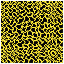 Abstract Graphic Pattern Black and Bright Yellow. Photo Sculptures