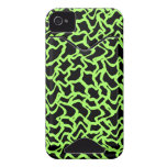 Abstract Graphic Pattern Black and Lime Green. Iphone 4 Id Case