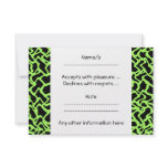 Abstract Graphic Pattern Black and Lime Green. Custom Announcements