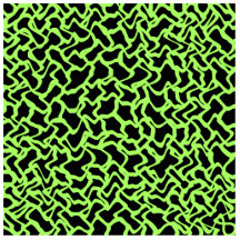 Abstract Graphic Pattern Black and Lime Green. Cut Out
