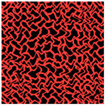 Abstract Graphic Pattern Bright Red and Black. Photo Sculptures