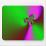 Abstract Green and Pink Butterfly Mouse Pads