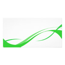 Abstract Green Swoosh Lines Background Photo Cards