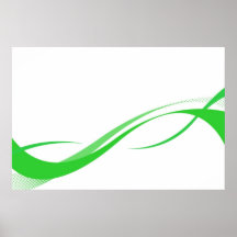 Abstract Green Swoosh Lines Background Poster