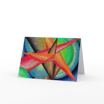 Abstract Greeting Card (Blank) by Ametisti