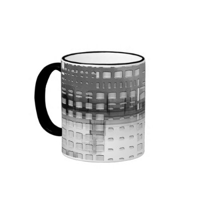 Abstract grey design mugs by affreeisenlohr