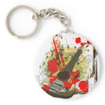 Abstract Guitar Logo Keychain
