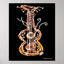 Abstract Guitar Poster