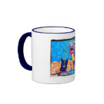 ABSTRACT GUITARIST DRAWING MUGS