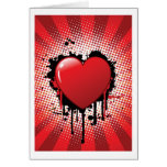 Abstract Heart Design Card