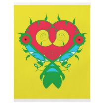 Abstract heart personalised flyer