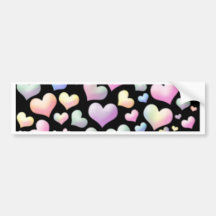 Abstract Hearts Bumper Sticker