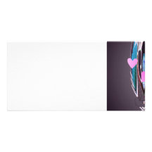 ABSTRACT HEARTS by SHARON SHARPE Customized Photo Card