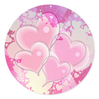 ABSTRACT HEARTS by SHARON SHARPE Stickers by sharonsharpe