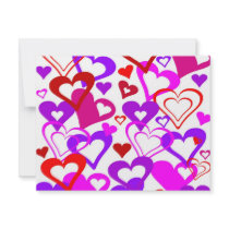 Abstract Hearts Custom Announcement
