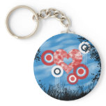 Abstract Hearts Keyring Key Chain
