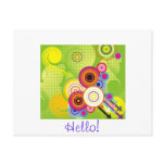 Abstract "Hello" Postcard