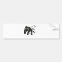 Abstract Horse Bumper Stickers