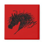 Abstract Horse Head Magnet