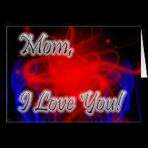 Abstract I Love You Mom Happy Mothers Day Card