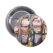 Abstract Ice Cream Sundaes (Food Expressionism) Button