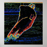 Abstract Ice Hockey Player posters