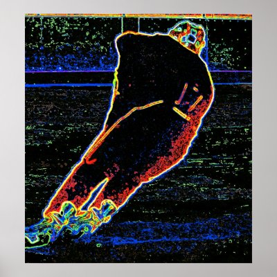Abstract Ice Hockey Player Print by creative_eye