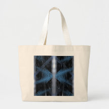 Abstract in Blue White and Black. Tote Bags